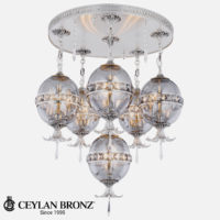 Classic 8 Arm Bell Glass Chandelier